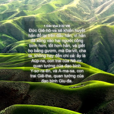 Picture 04 - 1 Các Vua 2:32 VIE - Đức Giê-hô-va sẽ khiến huyết hắn - Bible Verse Picture