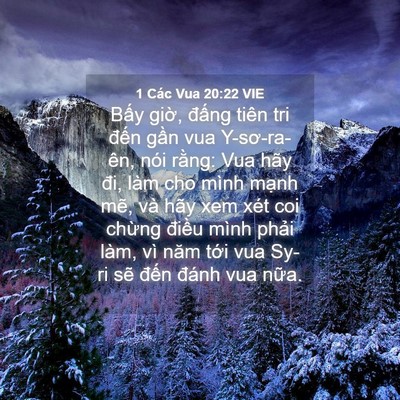 Picture 04 - 1 Các Vua 20:22 VIE - Bấy giờ, đấng tiên tri đến gần vua - Bible Verse Picture