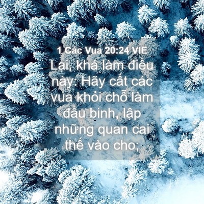 Picture 04 - 1 Các Vua 20:24 VIE - Lại, khá làm điều này: Hãy cất các - Bible Verse Picture