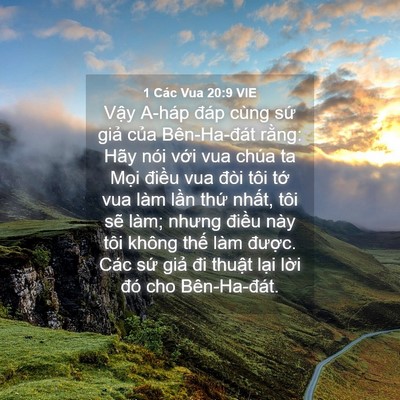 Picture 04 - 1 Các Vua 20:9 VIE - Vậy A-háp đáp cùng sứ giả của - Bible Verse Picture