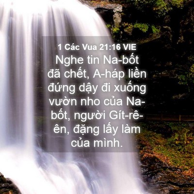 Picture 04 - 1 Các Vua 21:16 VIE - Nghe tin Na-bốt đã chết, A-háp liền - Bible Verse Picture