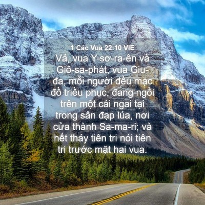 Picture 04 - 1 Các Vua 22:10 VIE - Vả, vua Y-sơ-ra-ên và Giô-sa-phát, vua - Bible Verse Picture