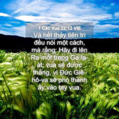 Picture 04 - 1 Các Vua 22:12 VIE - Và hết thảy tiên tri đều nói một - Bible Verse Picture