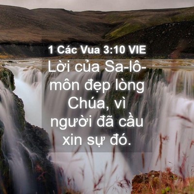 Picture 04 - 1 Các Vua 3:10 VIE - Lời của Sa-lô-môn đẹp lòng Chúa, vì - Bible Verse Picture