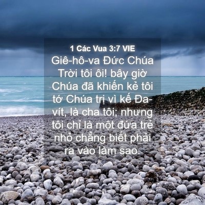 Picture 04 - 1 Các Vua 3:7 VIE - Giê-hô-va Đức Chúa Trời tôi ôi! bây - Bible Verse Picture