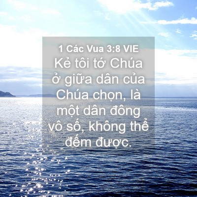 Picture 04 - 1 Các Vua 3:8 VIE - Kẻ tôi tớ Chúa ở giữa dân của Chúa - Bible Verse Picture