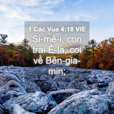 Picture 04 - 1 Các Vua 4:18 VIE - Si-mê-i, con trai Ê-la, coi về - Bible Verse Picture