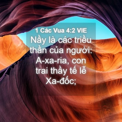 Picture 04 - 1 Các Vua 4:2 VIE - Nầy là các triều thần của người: - Bible Verse Picture
