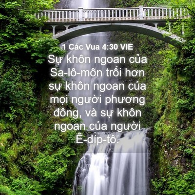 Picture 04 - 1 Các Vua 4:30 VIE - Sự khôn ngoan của Sa-lô-môn trổi hơn - Bible Verse Picture