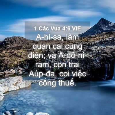 Picture 04 - 1 Các Vua 4:6 VIE - A-hi-sa, làm quan cai cung điện; và - Bible Verse Picture