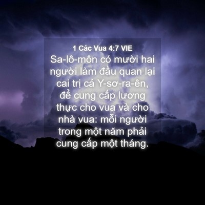 Picture 04 - 1 Các Vua 4:7 VIE - Sa-lô-môn có mười hai người làm đầu - Bible Verse Picture