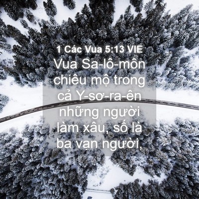 Picture 04 - 1 Các Vua 5:13 VIE - Vua Sa-lô-môn chiêu mộ trong cả - Bible Verse Picture
