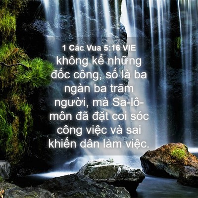 Picture 04 - 1 Các Vua 5:16 VIE - không kể những đốc công, số là ba - Bible Verse Picture