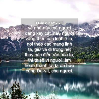 Picture 04 - 1 Các Vua 6:12 VIE - về nhà này mà ngươi đang xây cất, - Bible Verse Picture