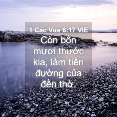 Picture 04 - 1 Các Vua 6:17 VIE - Còn bốn mươi thước kia, làm tiền - Bible Verse Picture