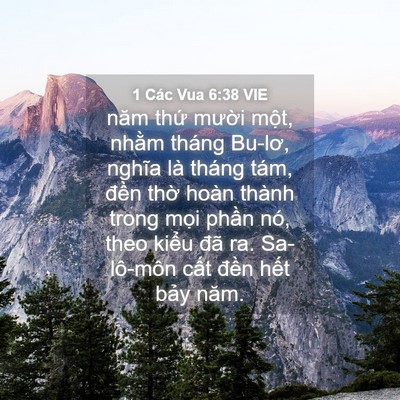 Picture 04 - 1 Các Vua 6:38 VIE - năm thứ mười một, nhằm tháng Bu-lơ, - Bible Verse Picture