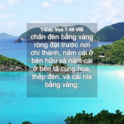 Picture 04 - 1 Các Vua 7:49 VIE - chân đèn bằng vàng ròng đặt trước - Bible Verse Picture