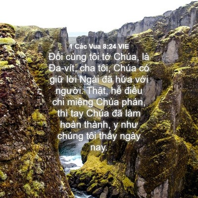 Picture 04 - 1 Các Vua 8:24 VIE - Đối cùng tôi tớ Chúa, là Đa-vít, cha - Bible Verse Picture