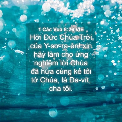 Picture 04 - 1 Các Vua 8:26 VIE - Hỡi Đức Chúa Trời của Y-sơ-ra-ên! xin - Bible Verse Picture