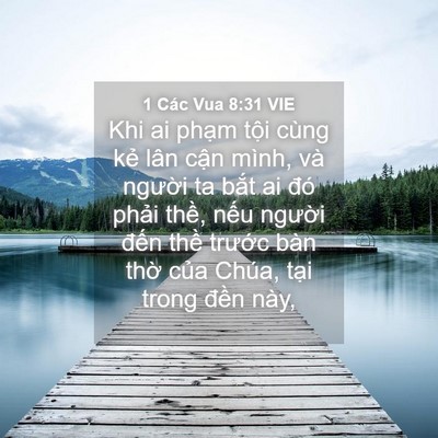 Picture 04 - 1 Các Vua 8:31 VIE - Khi ai phạm tội cùng kẻ lân cận mình, - Bible Verse Picture