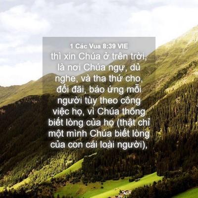 Picture 04 - 1 Các Vua 8:39 VIE - thì xin Chúa ở trên trời, là nơi Chúa - Bible Verse Picture