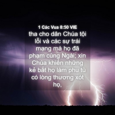 Picture 04 - 1 Các Vua 8:50 VIE - tha cho dân Chúa tội lỗi và các sự - Bible Verse Picture