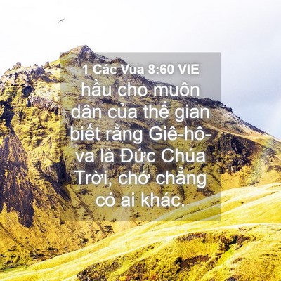 Picture 04 - 1 Các Vua 8:60 VIE - hầu cho muôn dân của thế gian biết - Bible Verse Picture