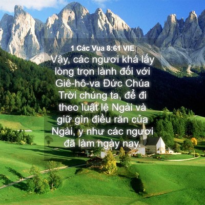 Picture 04 - 1 Các Vua 8:61 VIE - Vậy, các ngươi khá lấy lòng trọn lành - Bible Verse Picture