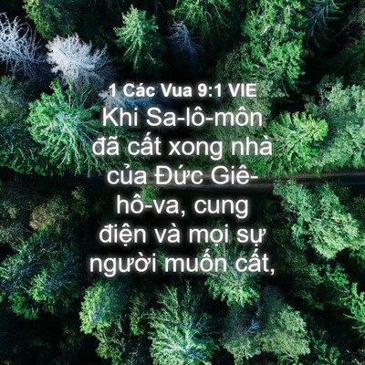 Picture 04 - 1 Các Vua 9:1 VIE - Khi Sa-lô-môn đã cất xong nhà của Đức - Bible Verse Picture