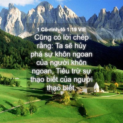 Picture 04 - 1 Cô-rinh-tô 1:19 VIE - Cũng có lời chép rằng: Ta sẽ hủy phá - Bible Verse Picture