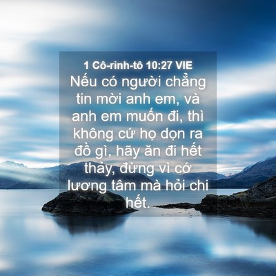 Picture 04 - 1 Cô-rinh-tô 10:27 VIE - Nếu có người chẳng tin mời anh em, và - Bible Verse Picture