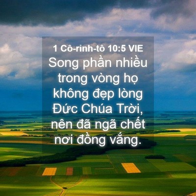Picture 04 - 1 Cô-rinh-tô 10:5 VIE - Song phần nhiều trong vòng họ không - Bible Verse Picture