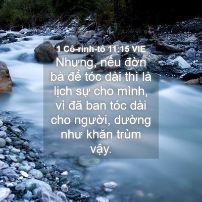 Picture 04 - 1 Cô-rinh-tô 11:15 VIE - Nhưng, nếu đờn bà để tóc dài thì là - Bible Verse Picture