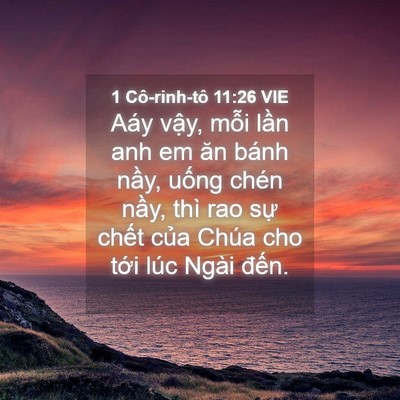 Picture 04 - 1 Cô-rinh-tô 11:26 VIE - Aáy vậy, mỗi lần anh em ăn bánh nầy, - Bible Verse Picture