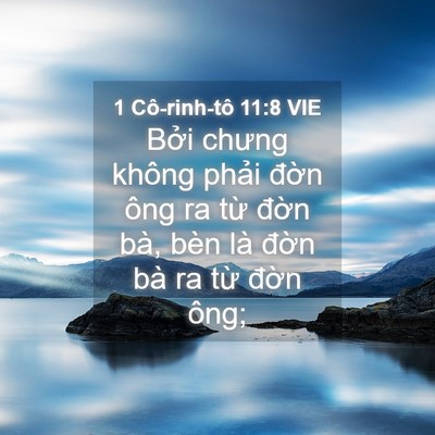 Picture 04 - 1 Cô-rinh-tô 11:8 VIE - Bởi chưng không phải đờn ông ra từ - Bible Verse Picture