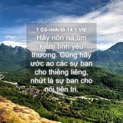Picture 04 - 1 Cô-rinh-tô 14:1 VIE - Hãy nôn nả tìm kiếm tình yêu thương. - Bible Verse Picture