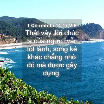 Picture 04 - 1 Cô-rinh-tô 14:17 VIE - Thật vậy, lời chúc tạ của ngươi - Bible Verse Picture