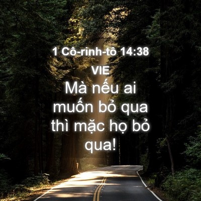Picture 04 - 1 Cô-rinh-tô 14:38 VIE - Mà nếu ai muốn bỏ qua thì mặc họ bỏ - Bible Verse Picture