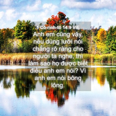 Picture 04 - 1 Cô-rinh-tô 14:9 VIE - Anh em cũng vậy, nếu dùng lưỡi nói - Bible Verse Picture