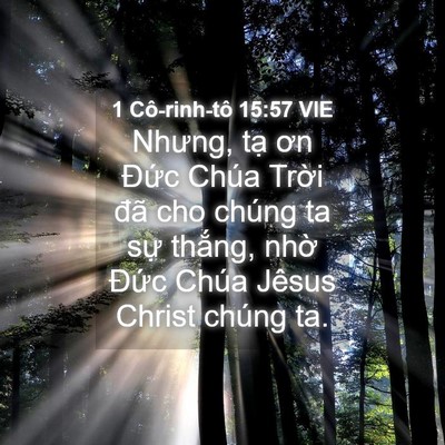 Picture 04 - 1 Cô-rinh-tô 15:57 VIE - Nhưng, tạ ơn Đức Chúa Trời đã cho - Bible Verse Picture