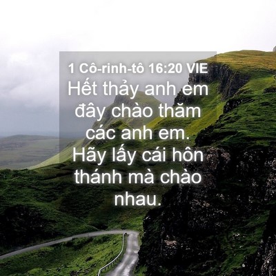 Picture 04 - 1 Cô-rinh-tô 16:20 VIE - Hết thảy anh em đây chào thăm các anh - Bible Verse Picture
