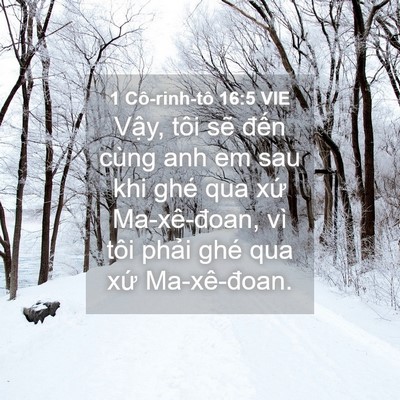 Picture 04 - 1 Cô-rinh-tô 16:5 VIE - Vậy, tôi sẽ đến cùng anh em sau khi ghé - Bible Verse Picture