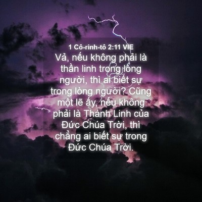 Picture 04 - 1 Cô-rinh-tô 2:11 VIE - Vả, nếu không phải là thần linh trong - Bible Verse Picture