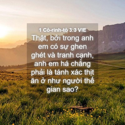 Picture 04 - 1 Cô-rinh-tô 3:3 VIE - Thật, bởi trong anh em có sự ghen ghét - Bible Verse Picture