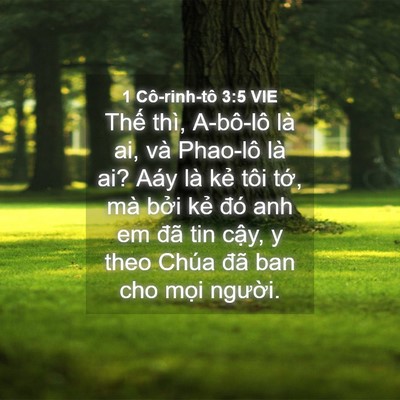 Picture 04 - 1 Cô-rinh-tô 3:5 VIE - Thế thì, A-bô-lô là ai, và Phao-lô là - Bible Verse Picture