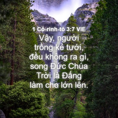 Picture 04 - 1 Cô-rinh-tô 3:7 VIE - Vậy, người trồng kẻ tưới, đều - Bible Verse Picture