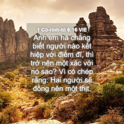 Picture 04 - 1 Cô-rinh-tô 6:16 VIE - Anh em há chẳng biết người nào kết - Bible Verse Picture