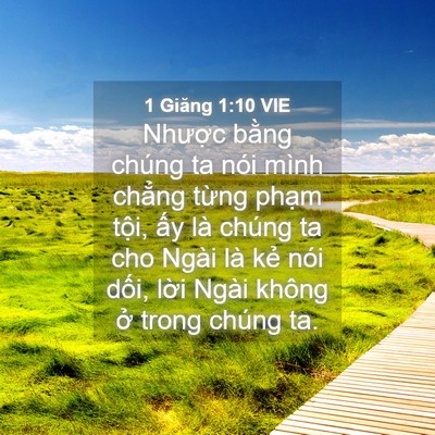 Picture 04 - 1 Giăng 1:10 VIE - Nhược bằng chúng ta nói mình chẳng - Bible Verse Picture