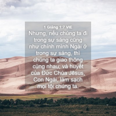 Picture 04 - 1 Giăng 1:7 VIE - Nhưng, nếu chúng ta đi trong sự sáng - Bible Verse Picture