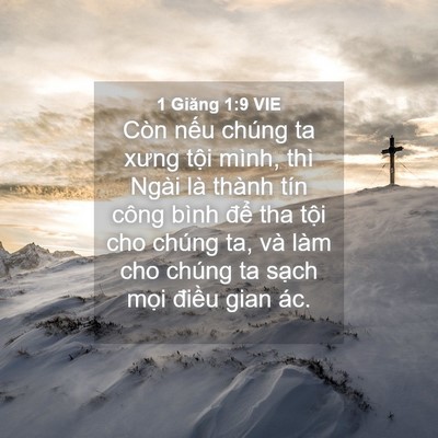 Picture 04 - 1 Giăng 1:9 VIE - Còn nếu chúng ta xưng tội mình, thì - Bible Verse Picture